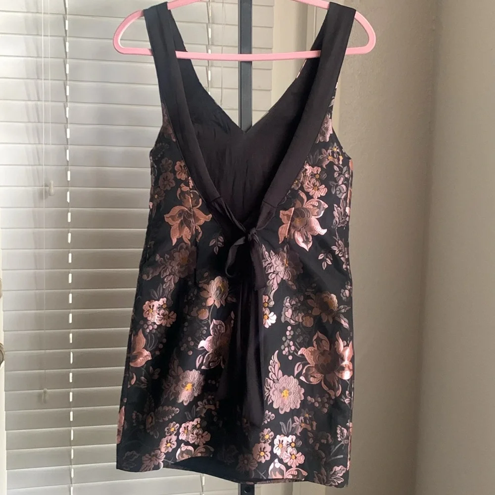 Urban outfitters jacquie jaquard floral tie back dress xs - Picture 4 of 13